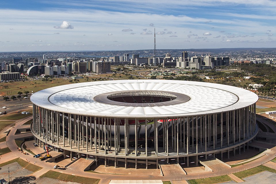 Vista aérea del estadio de Chapecoense